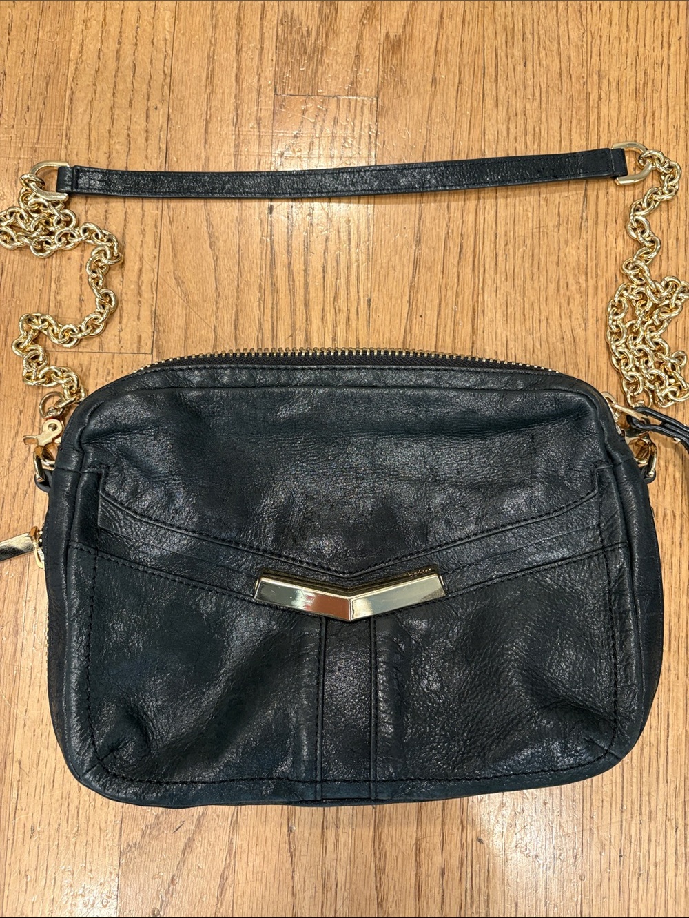 Botkier black trigger leather crossbody bag